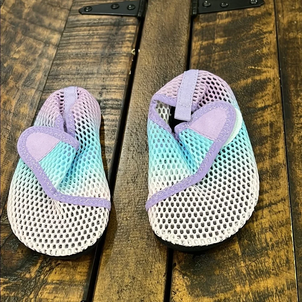 Kids Mesh Slip-On Shoes - Purple and Blue